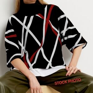 RARE- Gerry Weber Colorful Oversized European Women's Wing Sleeve Sweater